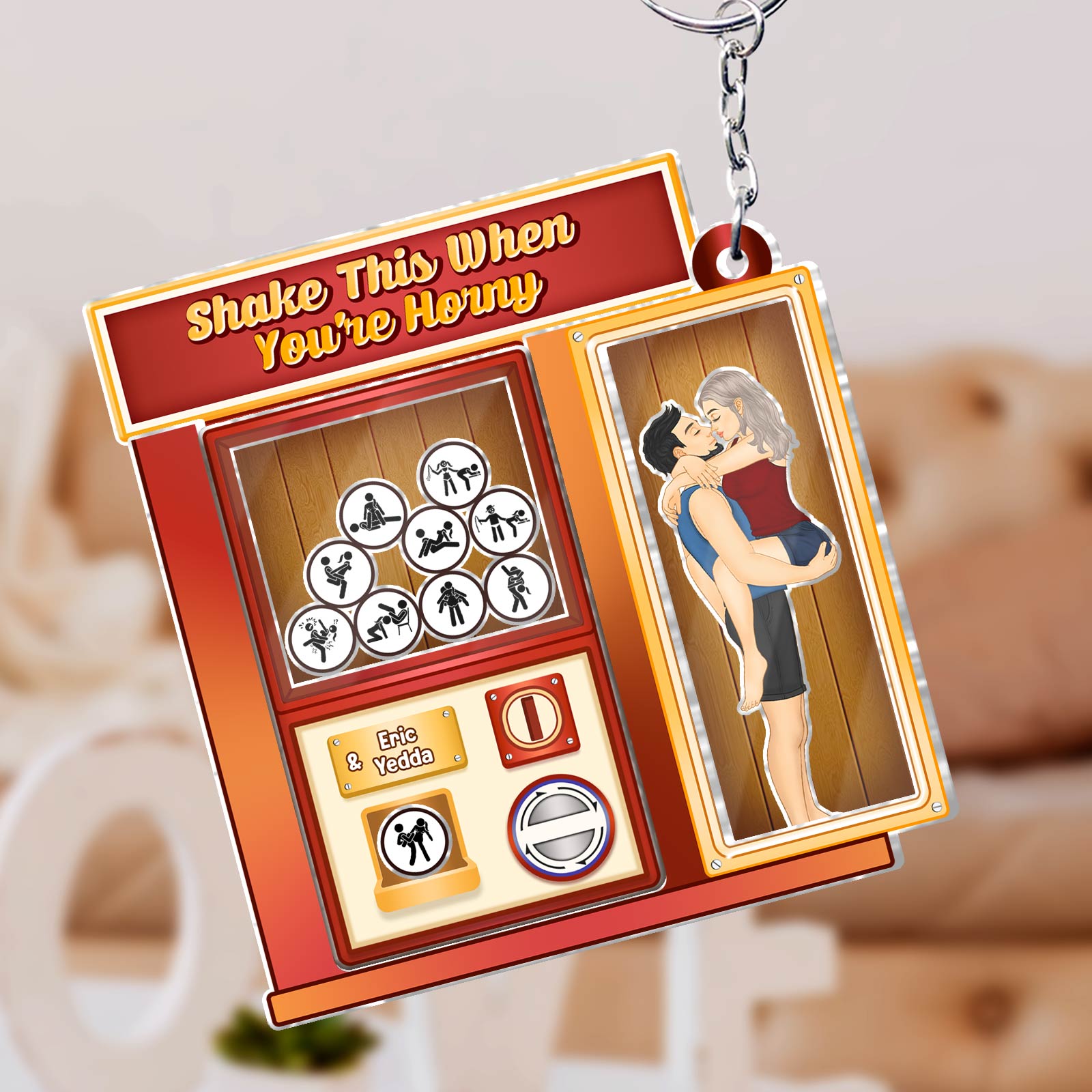 Couple - Shake This When You Want Me Naked - Personalized Shaking Keychain