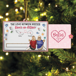 Besties - I Wish We Lived Closer - Personalized Wooden Slider Card