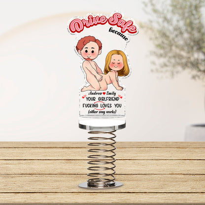 Couple - Drive Safe - Personalized Acrylic Shaking Standee