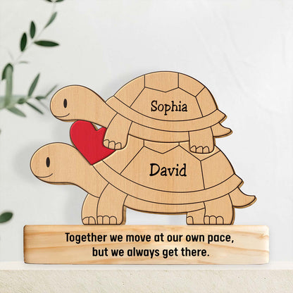 Family - Together We Move At Our Own Pace, But We Always Get There - Personalized Wooden Puzzle