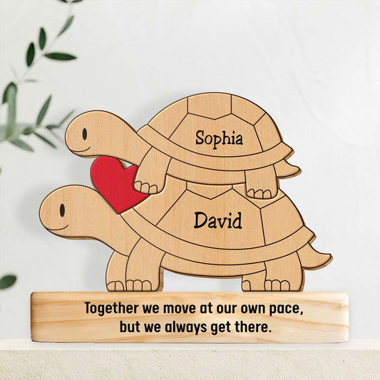Family - Together We Move At Our Own Pace, But We Always Get There - Personalized Wooden Puzzle