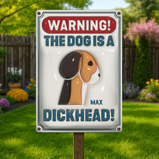 Pet Lovers - Warning - Personalized Inflate Classic Metal Sign