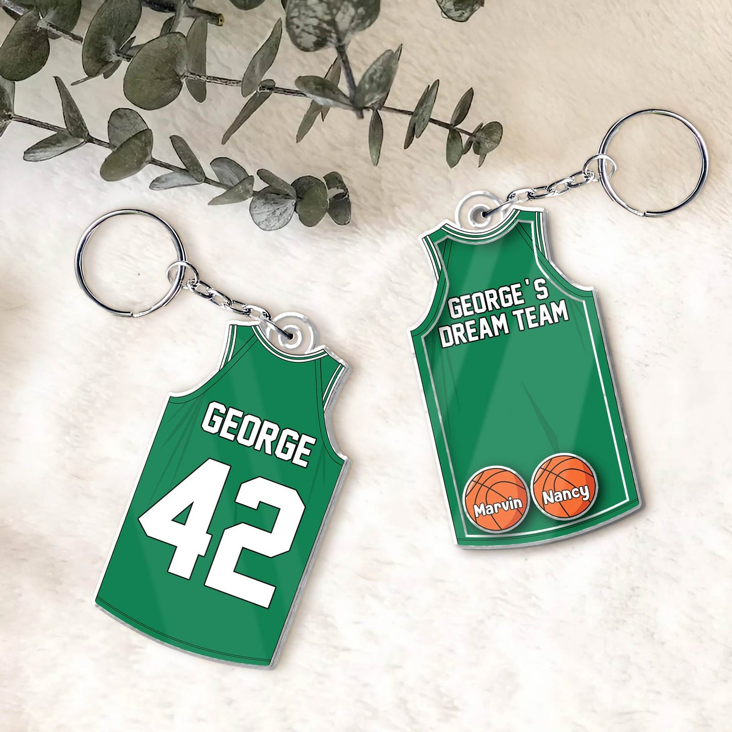 Sport - Daddy's Dream Team - Personalized Acrylic Shaking Keychain