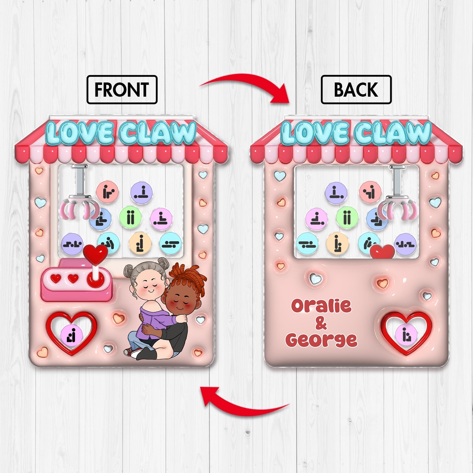 Couple - Love Claw - Personalized Shaking Board Game