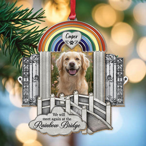 Pet Lover - Pet Memorial Rainbow Bridge - Personalized Wooden Slider Card