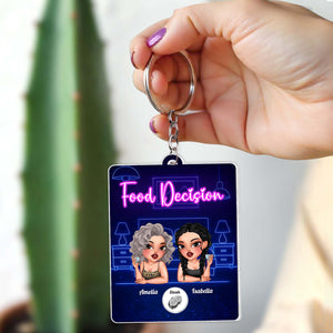 Bestie - Girl's Night Food/Movie Random's Choice - Personalized Shaking Keychain