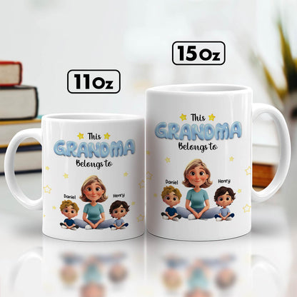 Gifts For Mom - This Grandma Belongs To - Personalized Mug