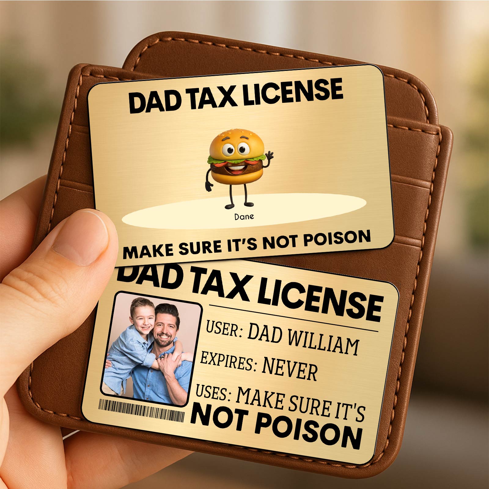 Father - Dad Tax License - Personalized Wallet Card