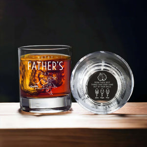Family - Happy Father's Day - Personalized Whisky Glass