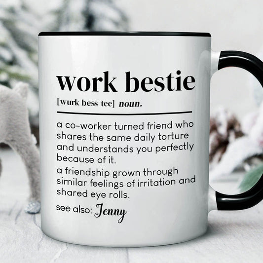 Work Bestie - Gift For Coworkers - Personalized Mug