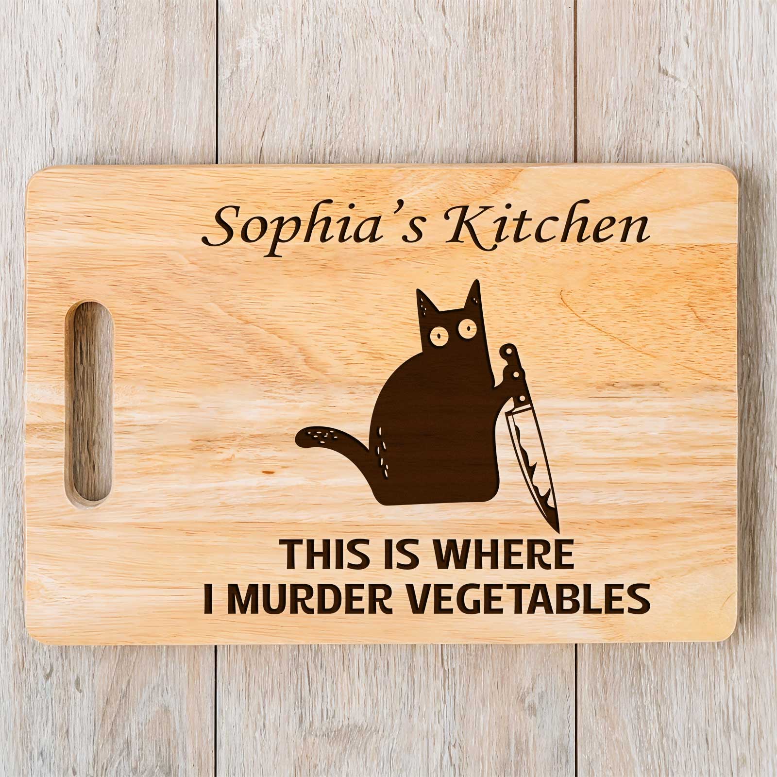 Pet Lover - This Is Where I Murder Vegetables - Personalized Cutting Board