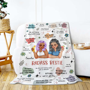 Besties - Badass Bestie - Personalized Blanket