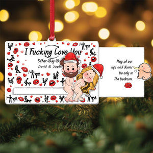 Couple - I Fucking Love You - Personalized Acrylic Slider Card - Ver 2