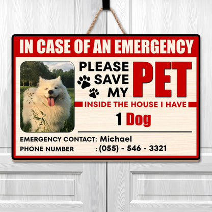 Pet Lover - Please Save Our Pets - Personalized Wooden Door Sign