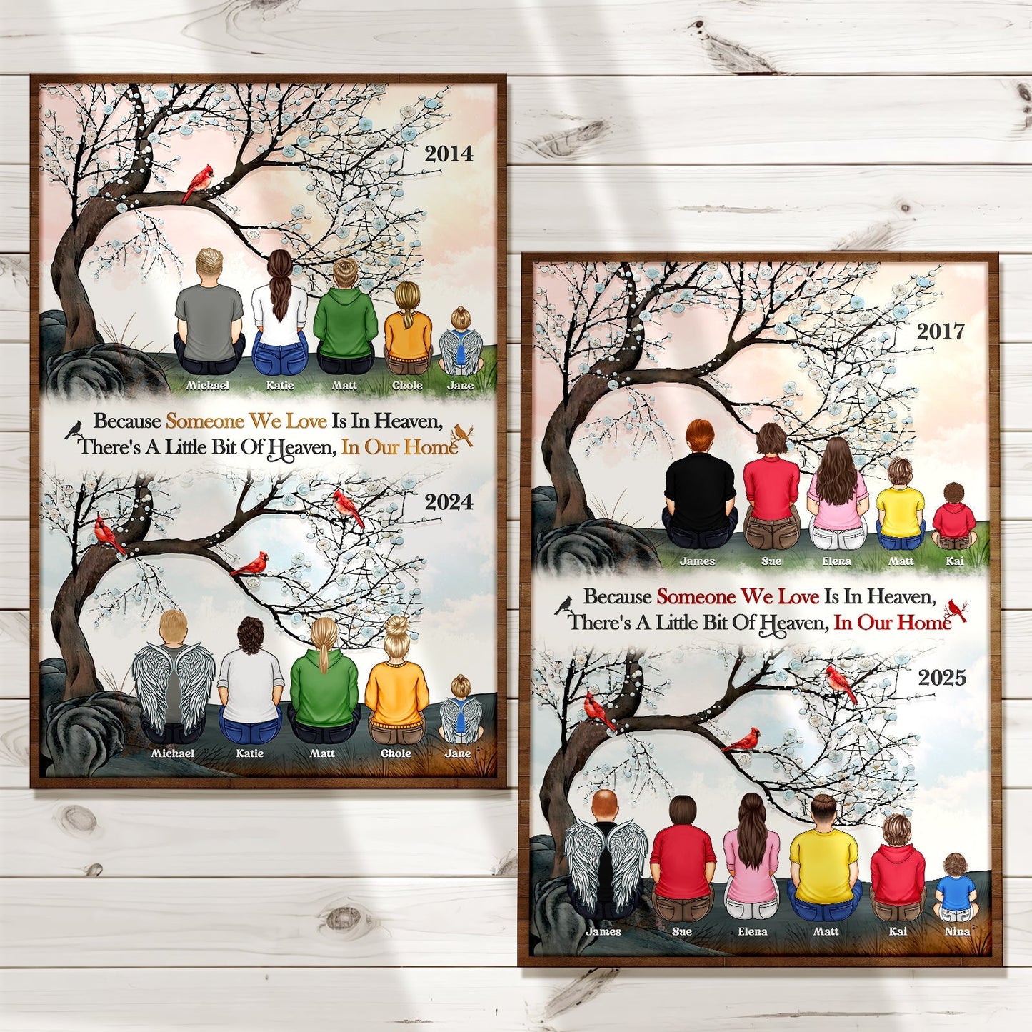 Family - Because Someone We Love Is In Heaven - Personalized Poster