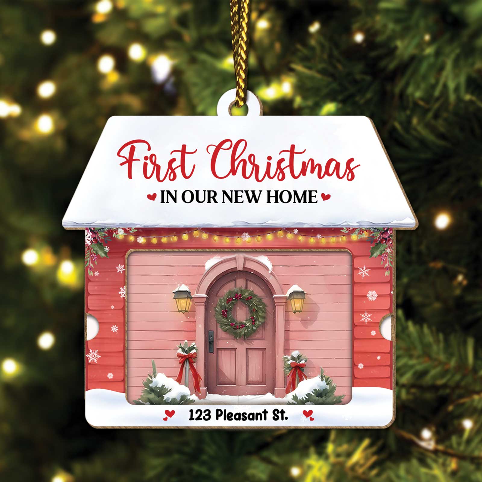 Family - Together Our Favorite Place To Be - Personalized Wooden Slider Card