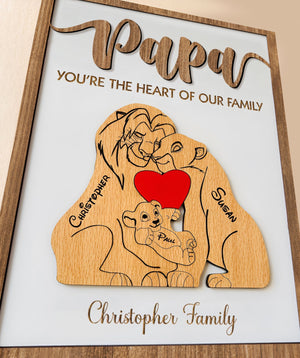 Family - You're The Heart Of Family - Wooden Layers