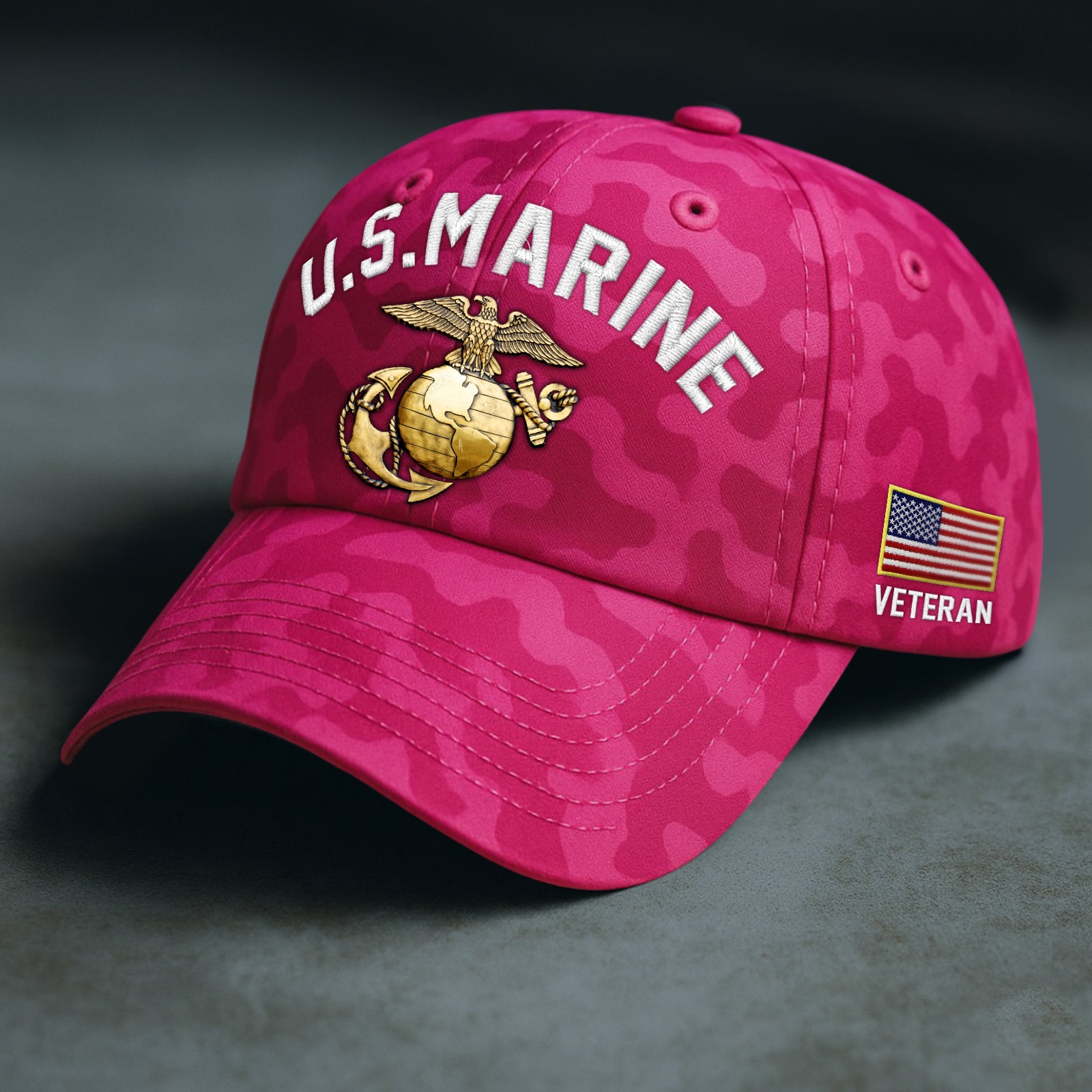 USMC Eagle Veteran Warrior Shirt - Full Print Camouflage