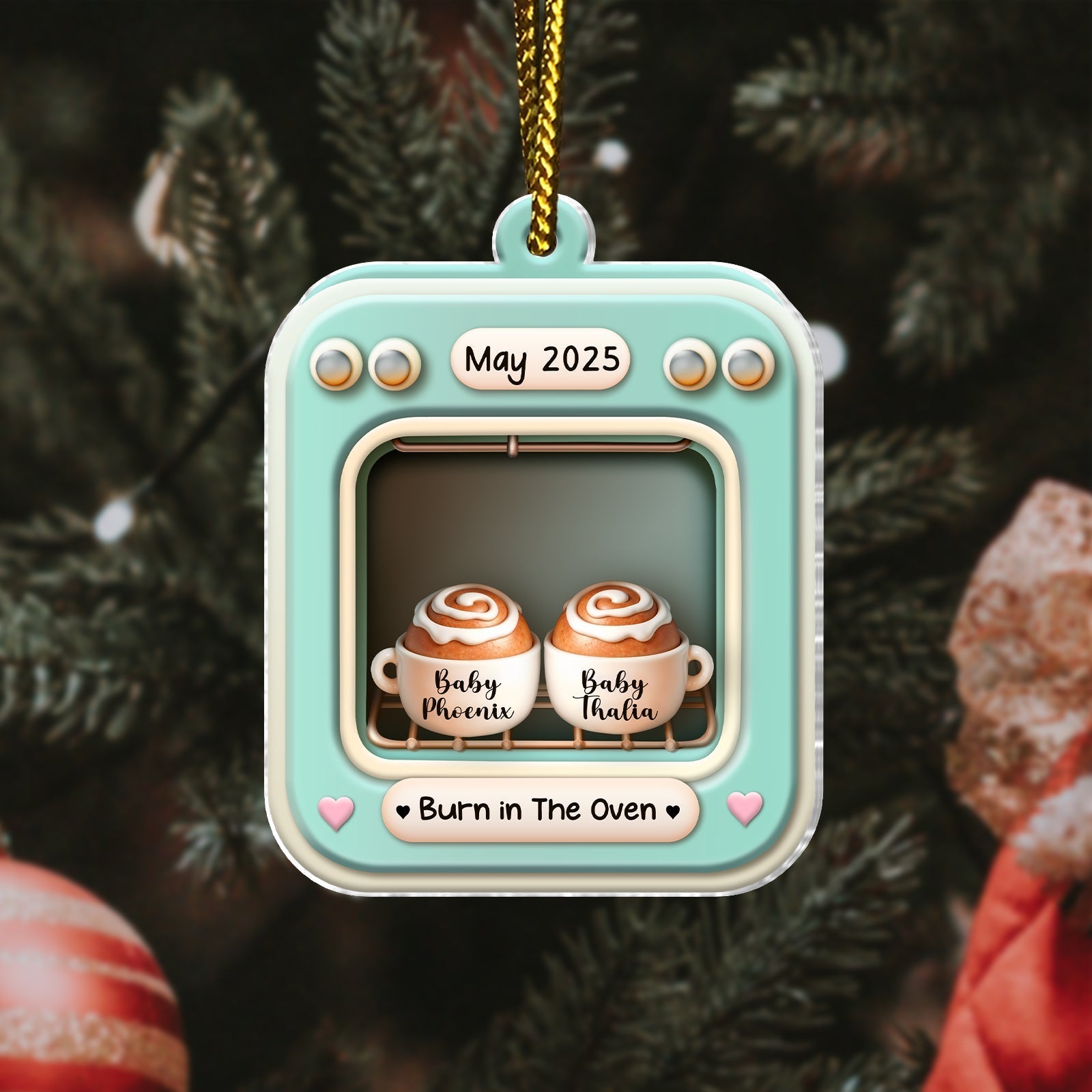 Family - Burn In The Oven - Personalized Acrylic Ornament