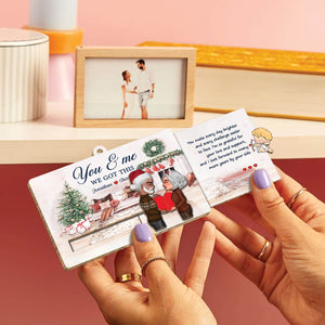 Couple - You & Me We Got This - Personalized Wooden Slider Card
