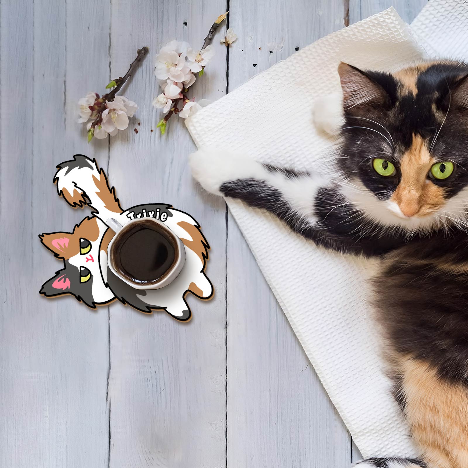 Pet Lover - Funny Cat - Personalized Coaster