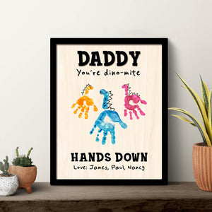 Family - Daddy, You're Dino-Mite - Personalized Wooden Layers Plaque