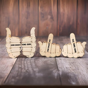 Automatic Middle Finger - Personalized Flip-Off Thumbs-Up Slider