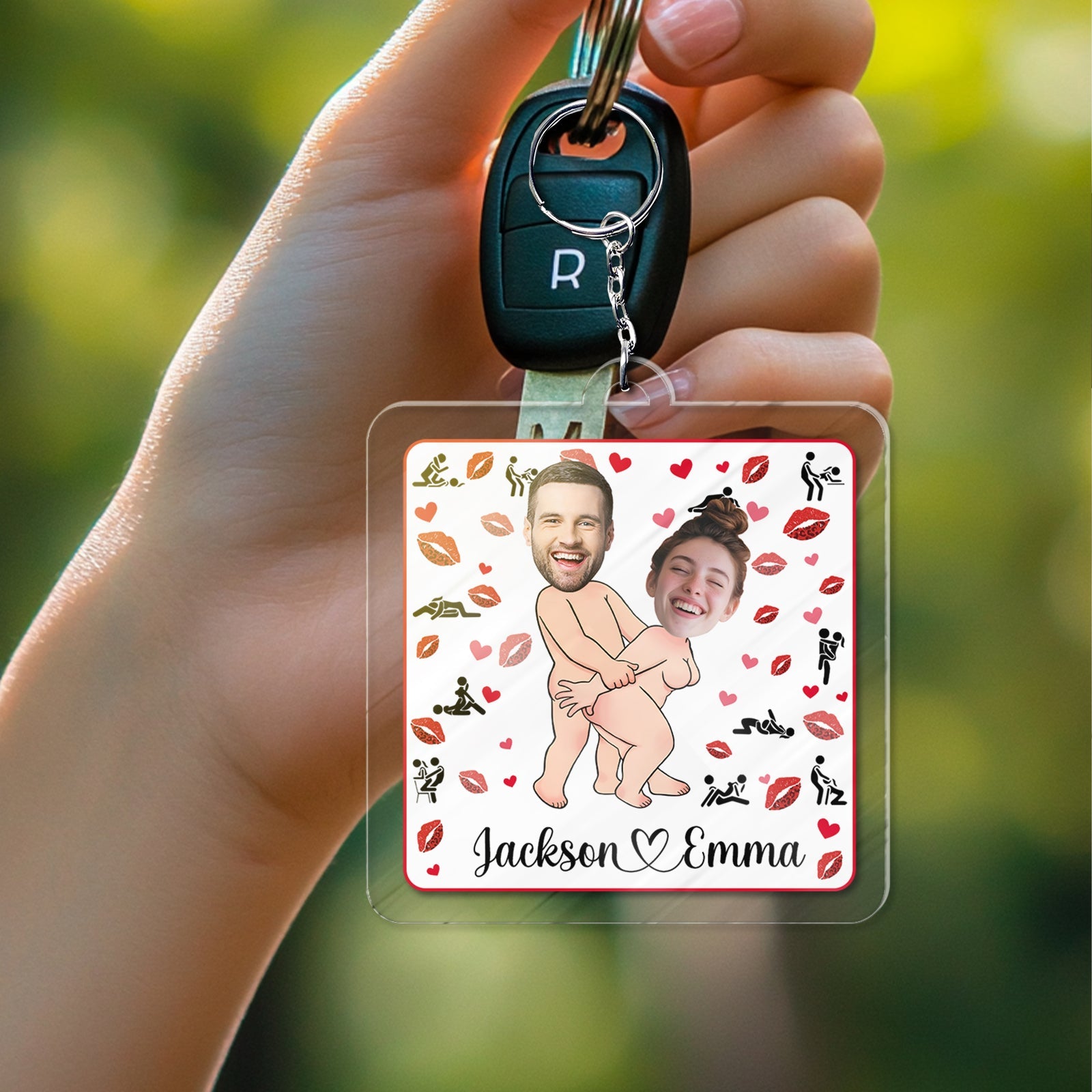 Couple - I Fucking Love You Either Way Works - Personalized Shaking Keychain