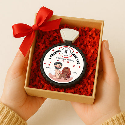 Couple - I F*cking Love You - Personalized Love Spinner