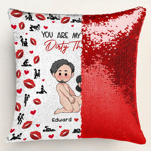 Couple - I F*cking Love You Either Way Works - Personalized Sequin Pillow
