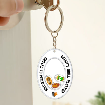 Family - Grandpa's Grilling Buddy - Personalized Acrylic Shaking Keychain