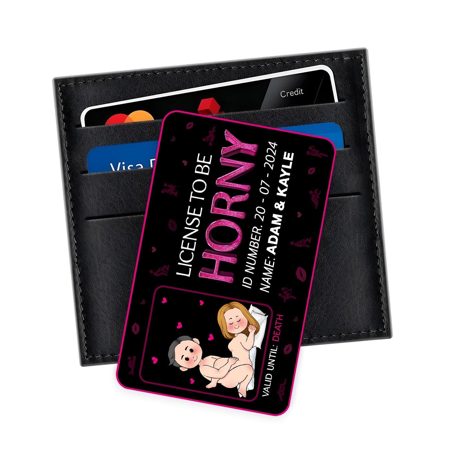 Couple - License To Be Horny - Personalized Wallet Card