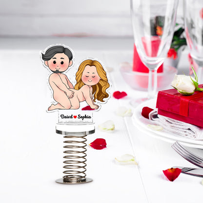 Couple - Love In A Spring - Personalized Shaker Acrylic Standee