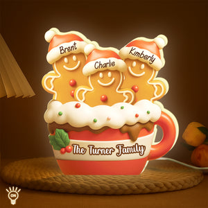 Personalized Gingerbread Christmas Light Box - Cute Holiday Decor For Family