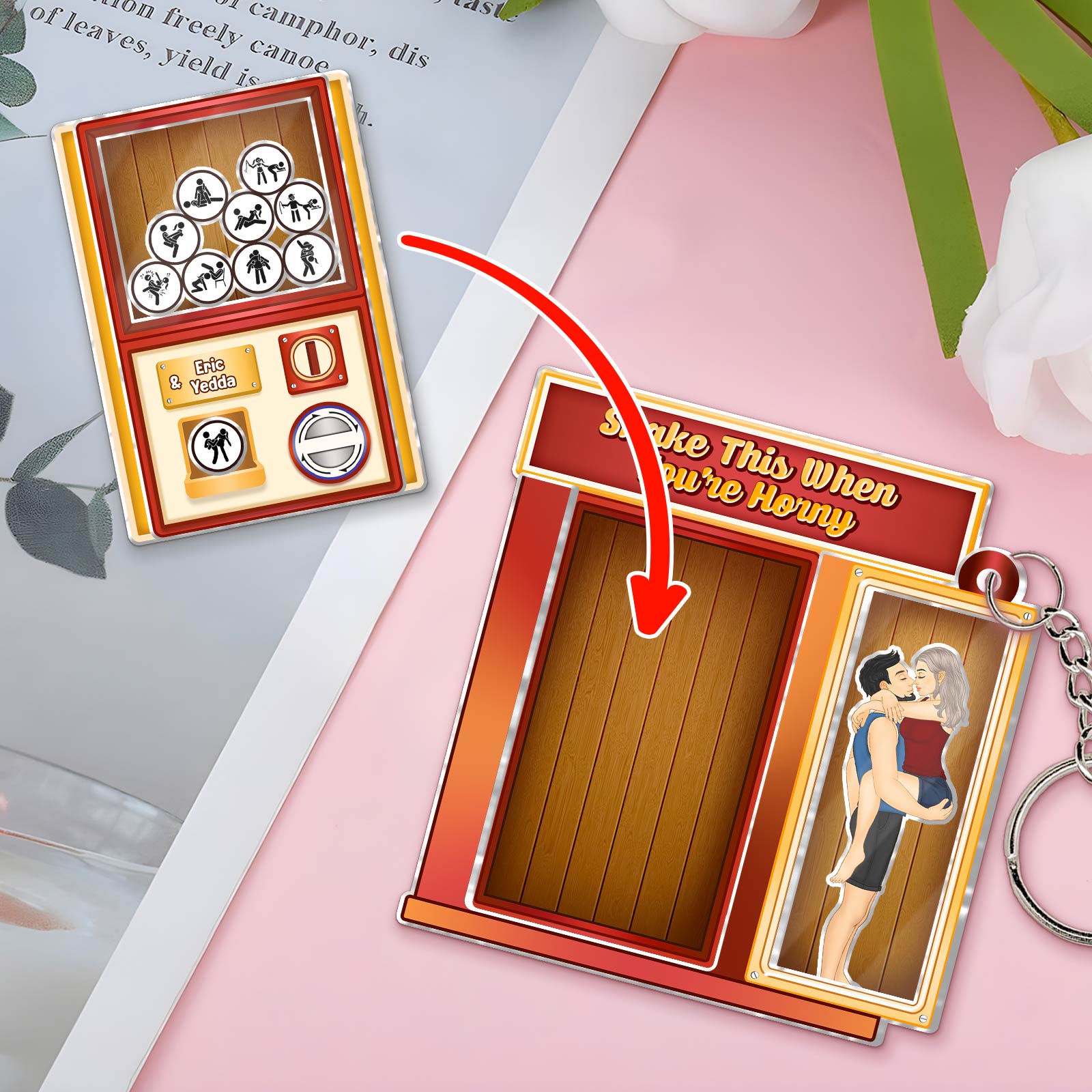 Couple - Shake This When You Want Me Naked - Personalized Shaking Keychain