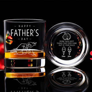 Family - Happy Father's Day - Personalized Whisky Glass
