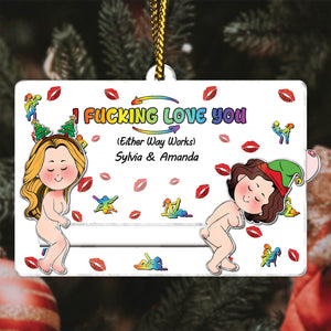 I F*cking Love You - Personalized Acrylic Slider Card for Couple
