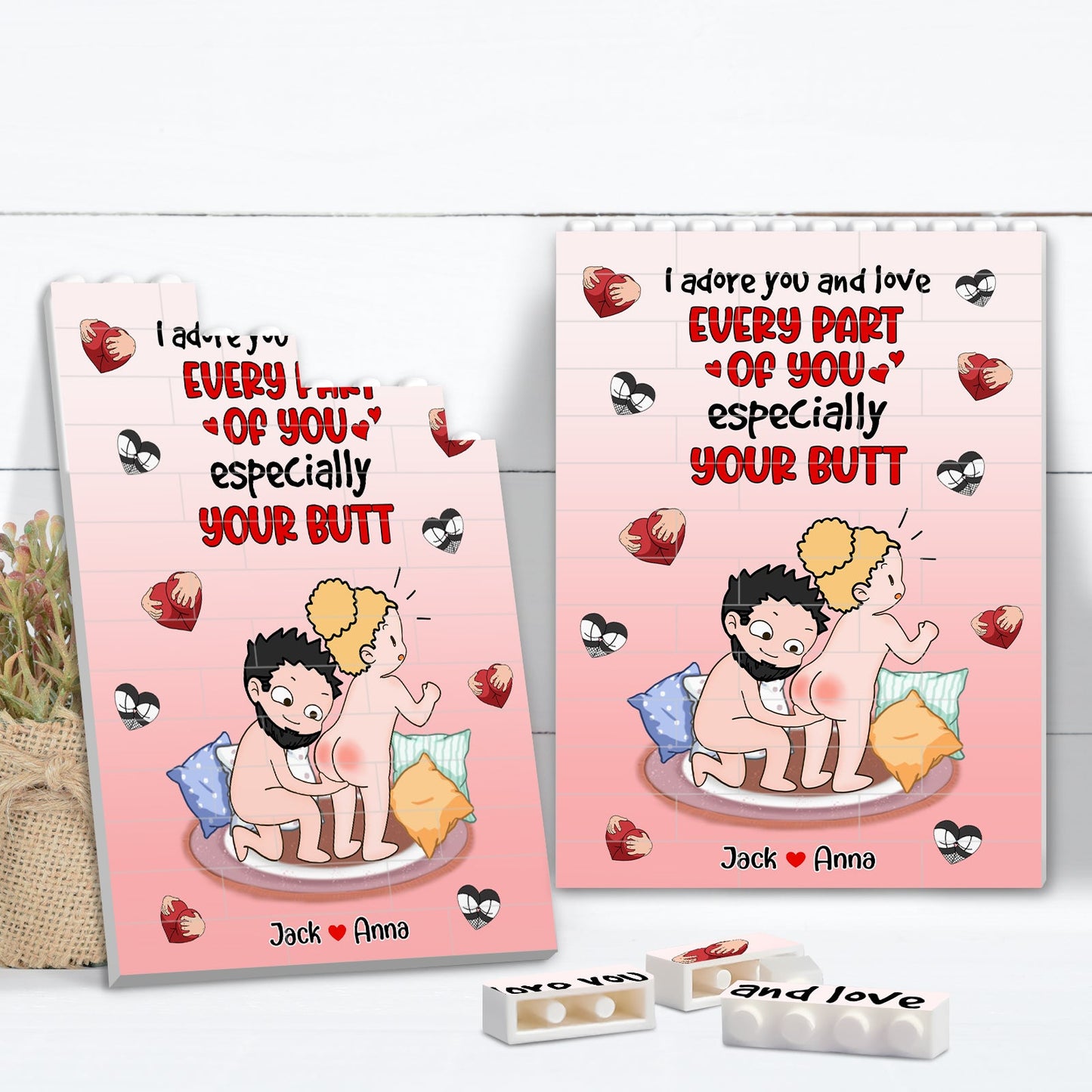 Couple - I Adore You And Love Every Part Of You Especially - Personalized Jigsaw Puzzles
