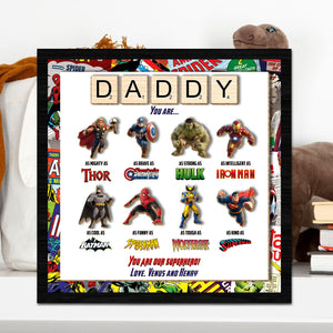 Father - You Are Our Superhero - Personalized 3-Layer Wooden Sign