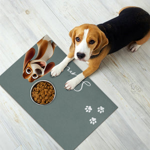 Pet Lover - Dog Placemat Custom Dog Bowl Mat - Personalized Pet Mat