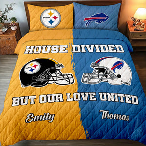 House Divided But Our Love United – Personalized Couple Quilt Bedding Set