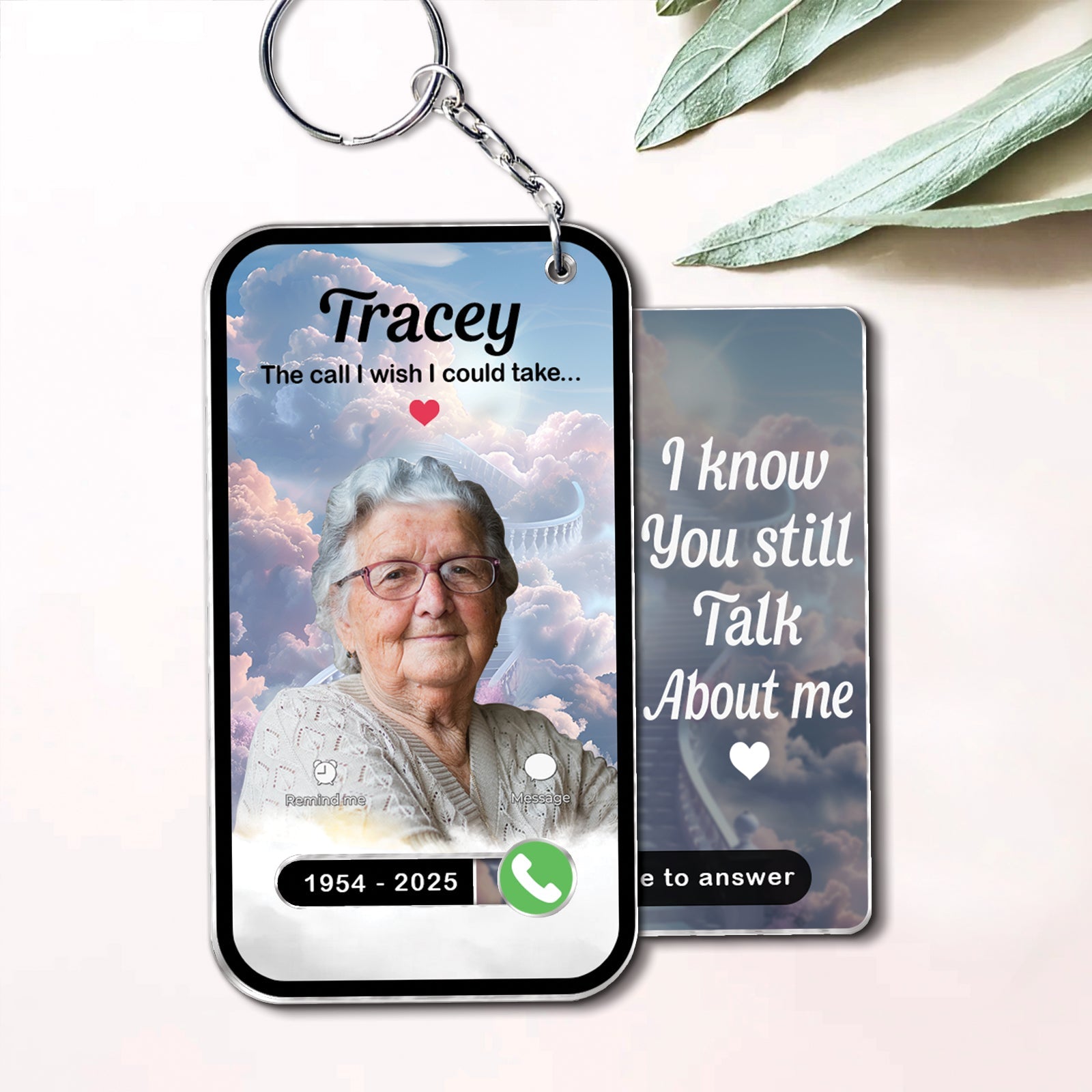 Family - The Call I Wish I Could Take - Personalized Photo Acrylic Slider Keychain