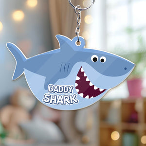 Father - Daddy/ Grandpa Shark - Personalized Acrylic Shaking Keychain