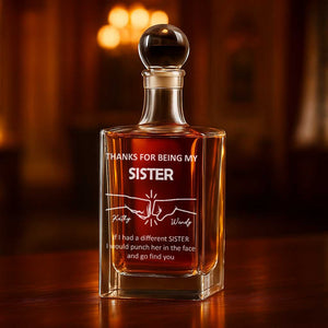 Thanks For Being My - Personalized Whiskey Decanter