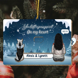 Pet Lover - Once By My Side, Forever In My Heart - Personalized Pet & You Wooden Slider Card Ver 2