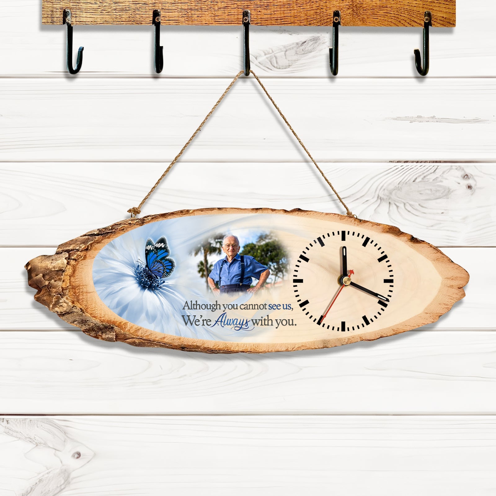 Family - I'm Always With You - Personalized Wooden Clock