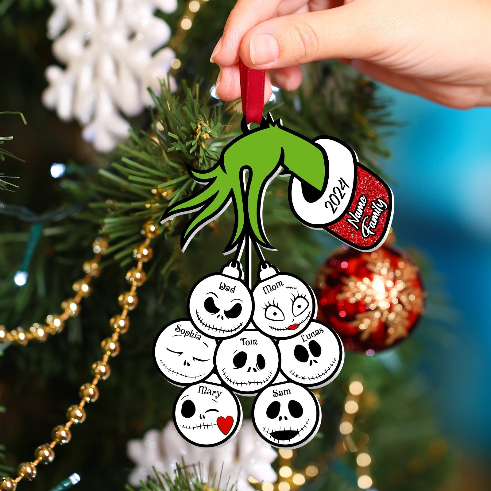 Family - Monster Family - Personalized Acrylic Ornament