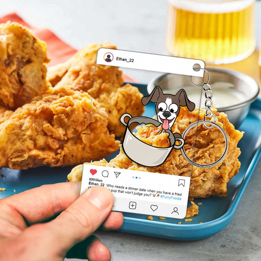 Pet Lovers - Pet Checks In For Meals - Personalized Acrylic Keychain