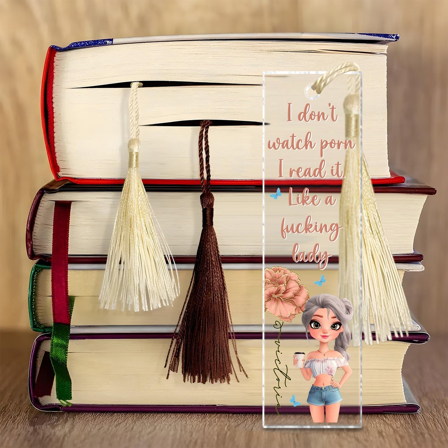 Book Lovers - I Don't Watch Porn I Read It - Personalized Acrylic Bookmark