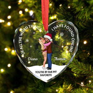 Couple - You're By Far My Favorite - Personalized Glass Ornament